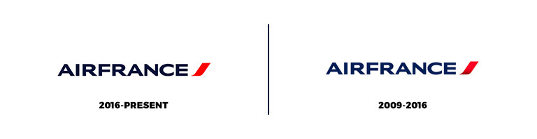 air france logo from 2009 and 2016