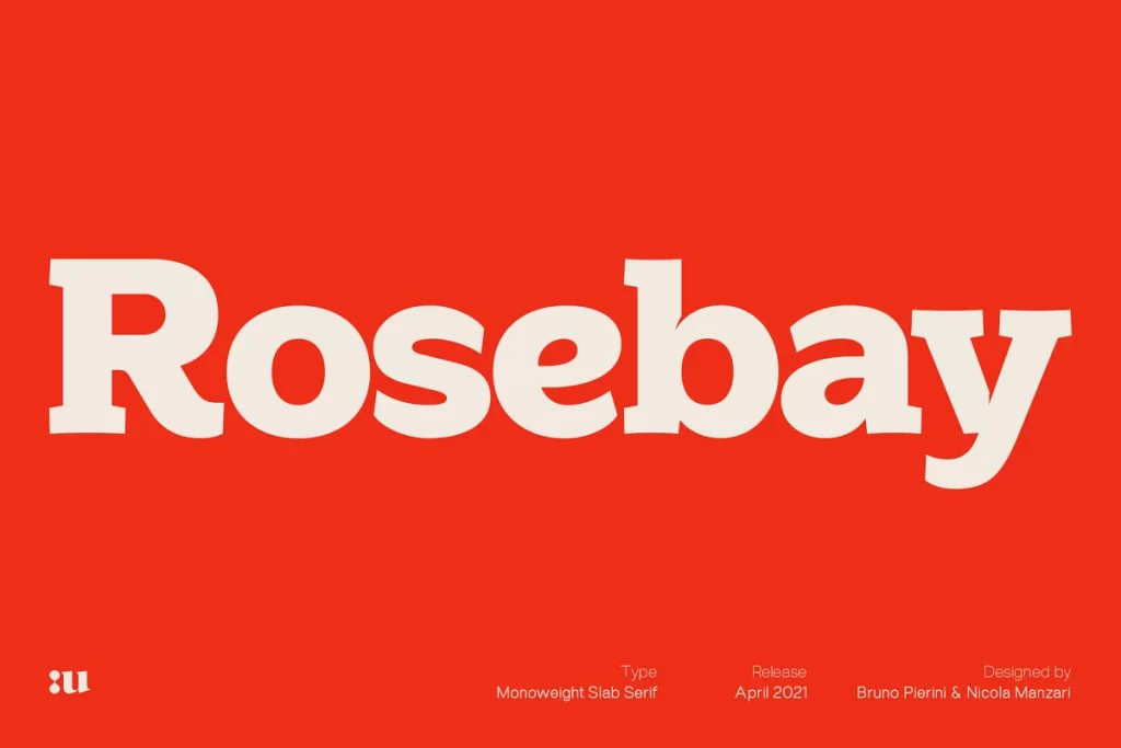 rosebay 70s typeface