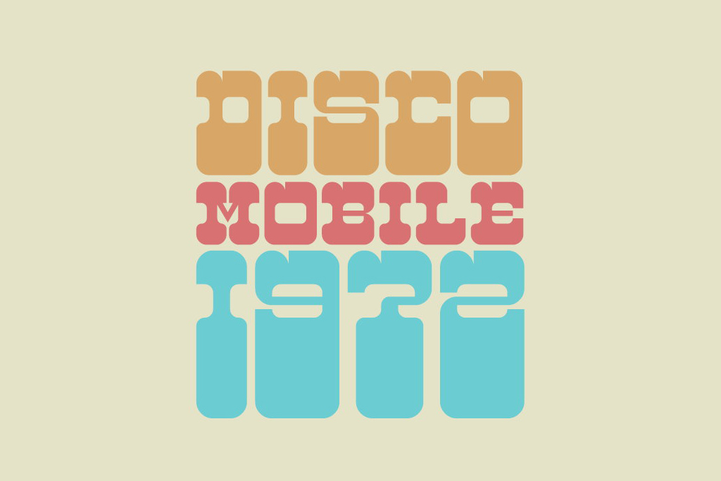 Discomobile 1972 font