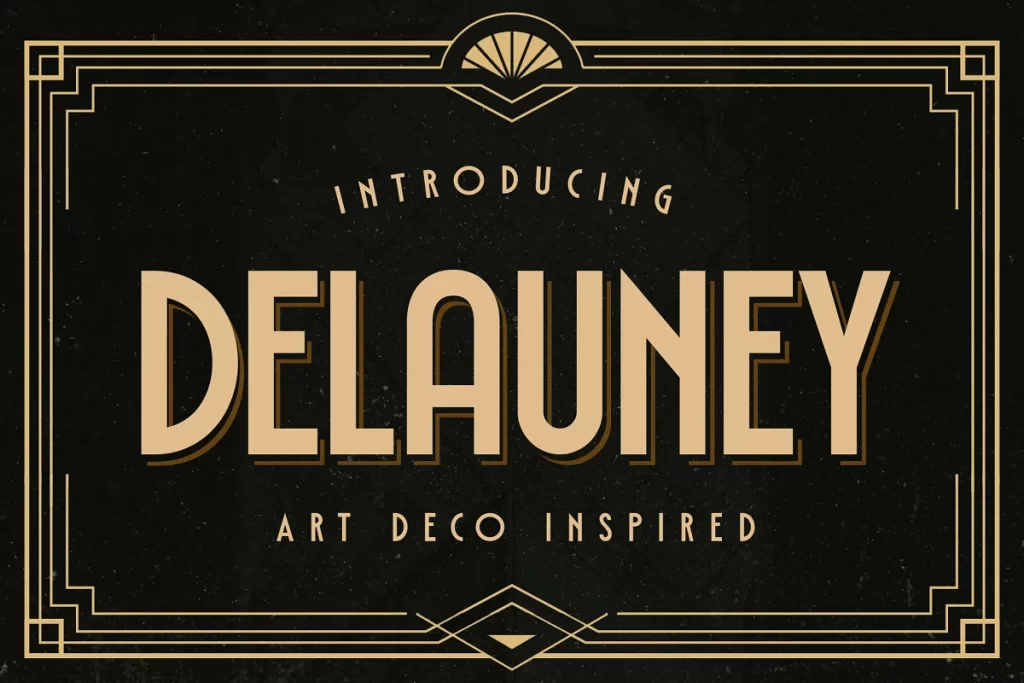 delauney art deco inspired font